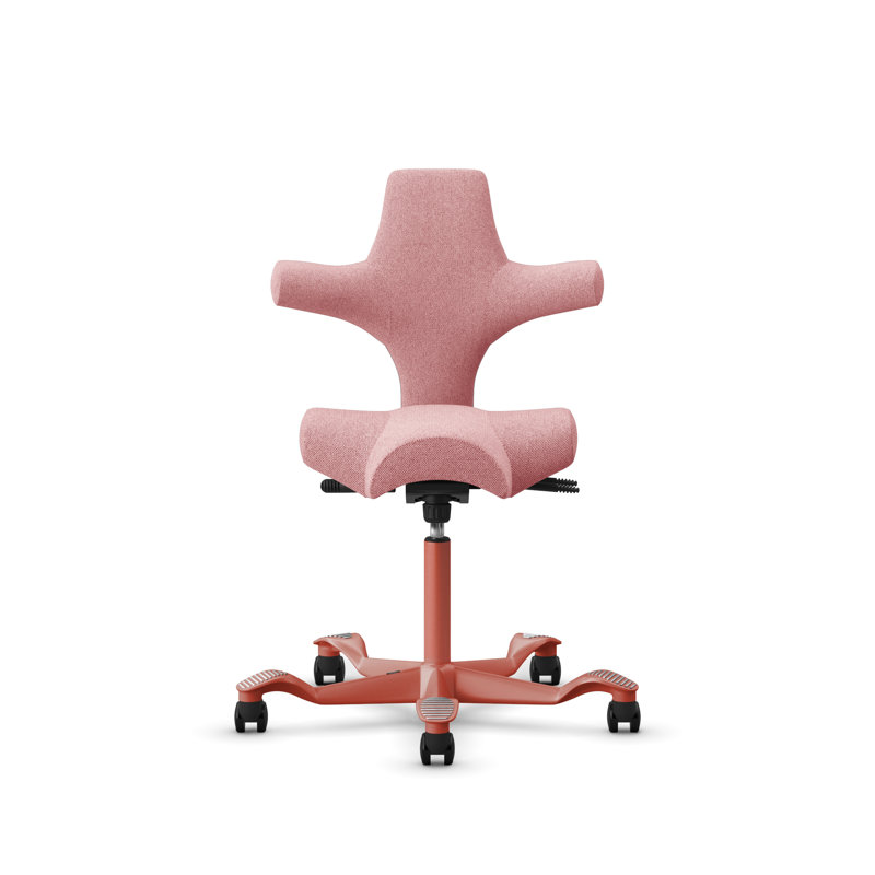 HÅG Capisco Adjustable Sit-to-Stand Height Chair, Sit-to-Stand, Blush Rose, Pink Blush  