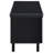 Brixton Shoe Storage Bench with Faux Leather Seat and 2 Slatted Doors, Black-1614935959