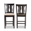 Upholstered Counter Stool with Solid Wood Frame