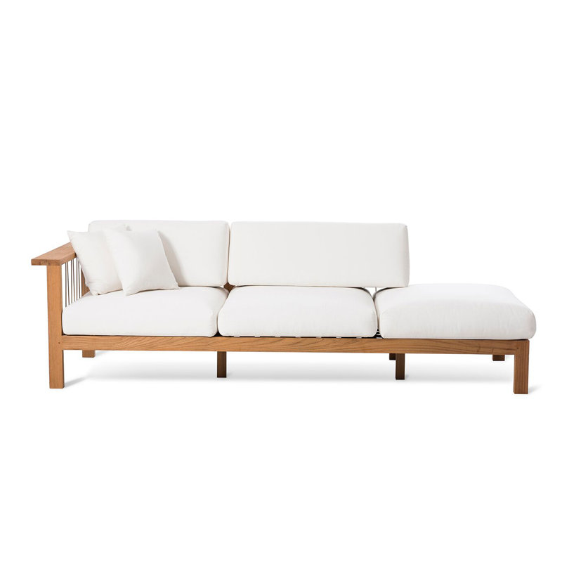 Maro Square Pillow Cover & Insert, Canvas Natural Sunbrella® Canvas
