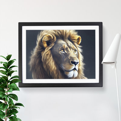 Relaxed Lion - Single Picture Frame Painting
