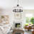6-Light Dimmable Drum Crystal Chandelier-957311082