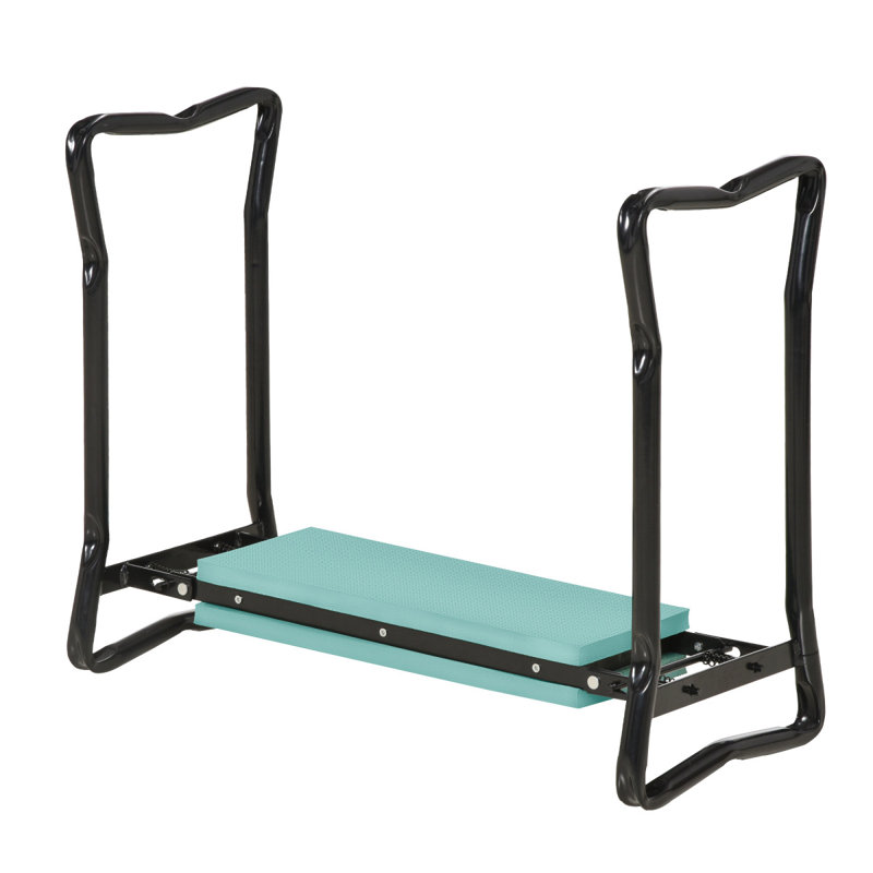 Banc de jardin pliable avec siège à genoux et siège rembourré