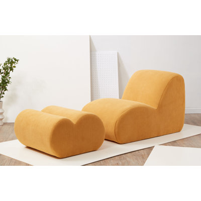 Fauteuil de chambre avec repose-pieds de 25,6 po Sal
