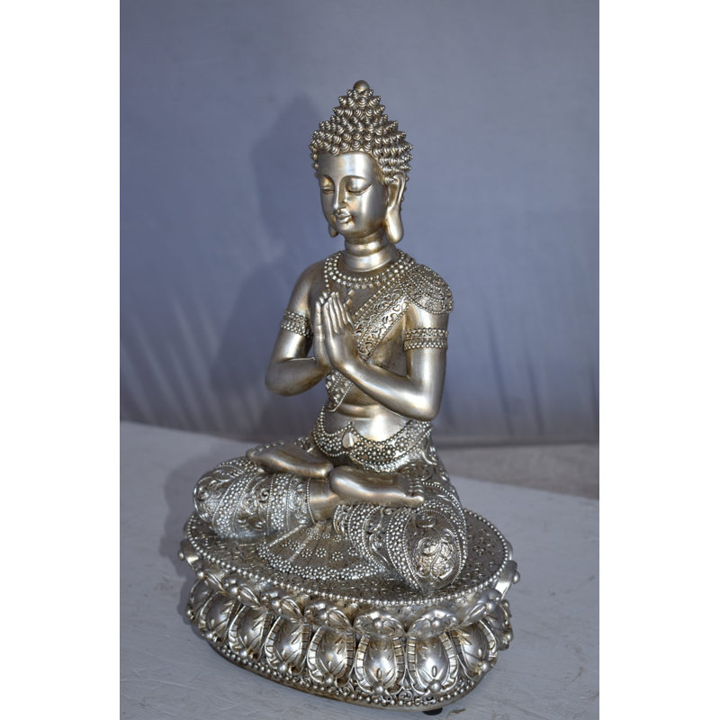 Statue de Bouddha médiation en résine Taille: 9 po x 6 po x H 14 po