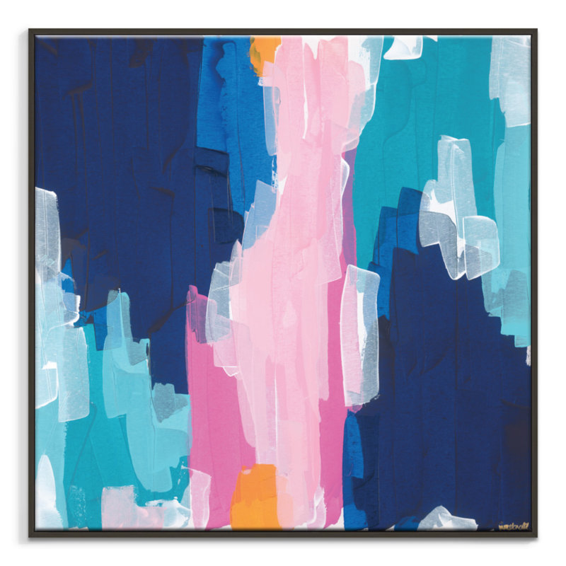 Maggi Mcdonald - Print on Canvas, 102cm H x 102cm W, Black Floater Frame
