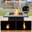 Anthone Square Steel, Stainless Steel, Marble, PE Rattan Propane Smokeless Fire Pit Table with Hidden Fuel Tank