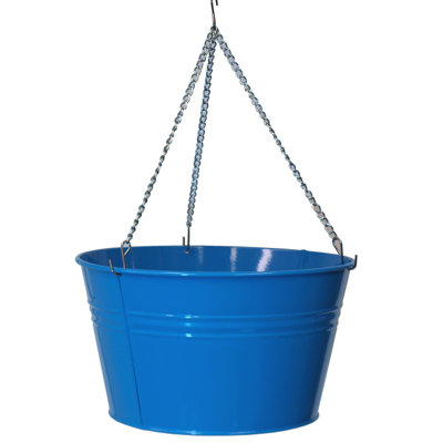 Enameled Galvanized Steel Hanging Planter