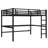 Metal Queen Size Loft Bed with Power Outlet and LED Lighted, Space-Saving, Noise Reduced