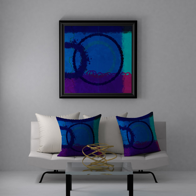 Abstract Throw Pillow, 20" H x 20" W