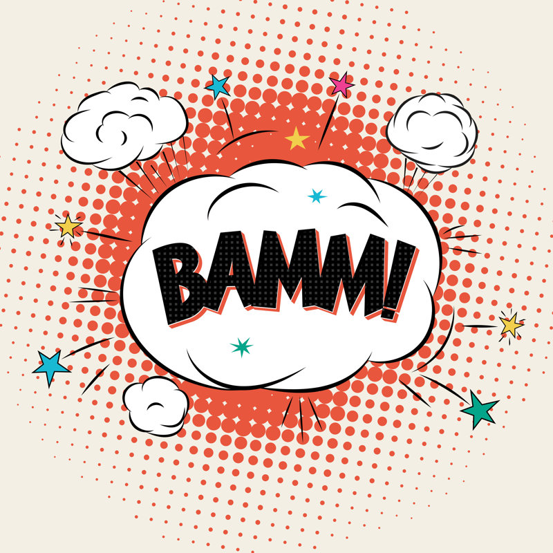 " Bamm Comic Book " by Ambassador806, 12" W x 12" H