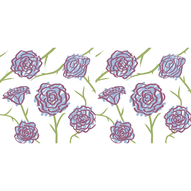Housse de coussin d'extérieur carré Botanical Blooms, 18 po x 18 po, Bleu