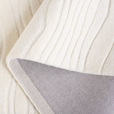 Rodeo Drive Hand Tufted Wool/Cotton Abstract Rug in Ivory