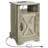 Grey Nightstand With Electrical Outlets And Easy Installation - Wooden Side Table Large Cabinet-402732170