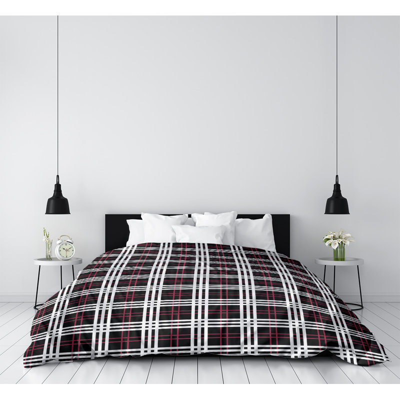 Housse de couette simple Arizona football Luxury, Housse de couette pour lit simple, Noir / Rouge / Blanc, Polyester brossé