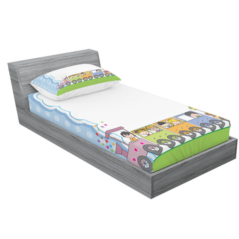 Microfiber Sheet Set, Twin Sheet Set with Fitted Sheet