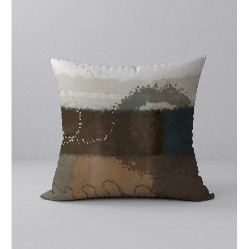 Abstract Throw Pillow, 20" H x 20" W