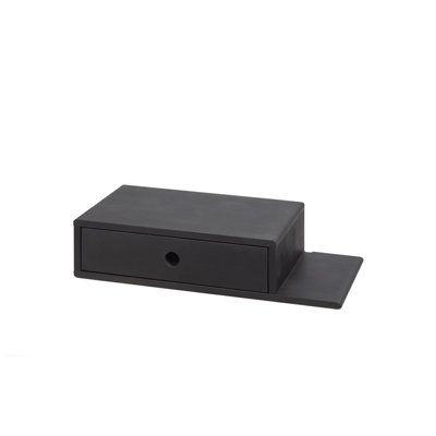 Nasair 1 - Black Solid Wood Nightstand with Drawer | Bedroom Scandinavian Furniture, Bedside Table by Latitude Run