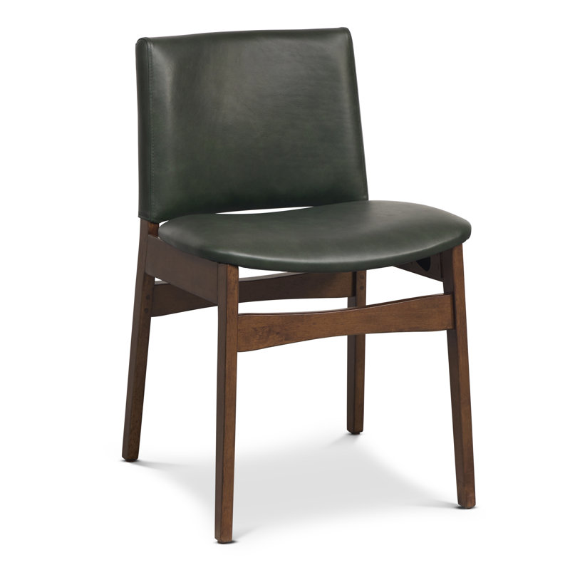 Oliva Full-Grain Italian Leather Dining Chair, Green