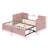 Velvet Upholstered Daybed With Pop-Up Trundle Bed, Plush Backrest, And Contoured Armrests-594037000