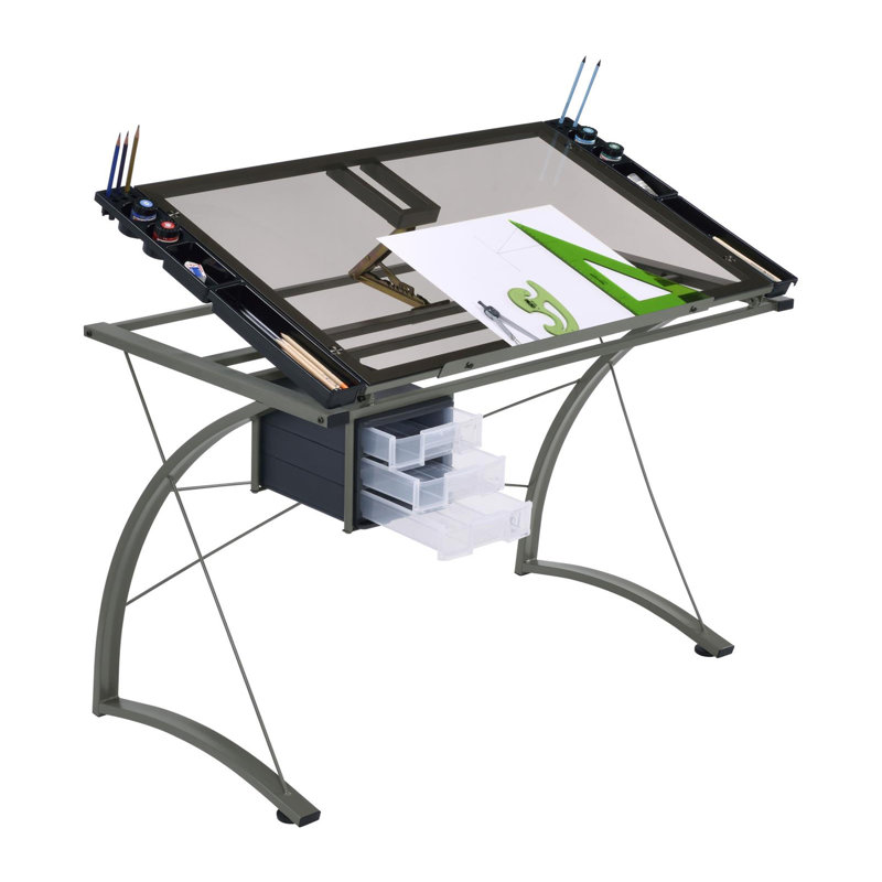 Esser Glass Top Metal Base Music Desk