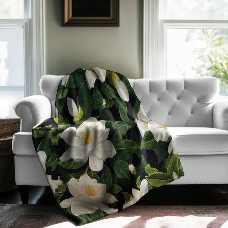 Gardenia Serenity Bouquet - 1 pièce Sherpa Premium, Lit simple