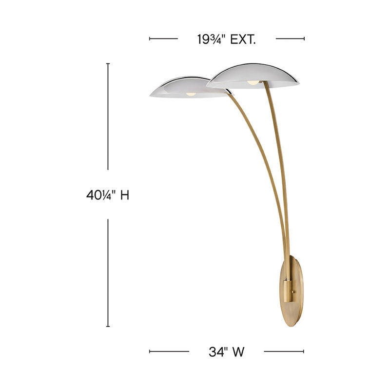 Glenn 2 - Light Armed Sconce, Silver