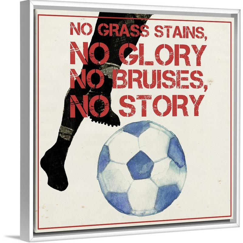 «Palermo Sports Epigram III», reproduction sur toile tendue, H 16 po x l 16 po x P 1,75 po, Cadre flottant blanc