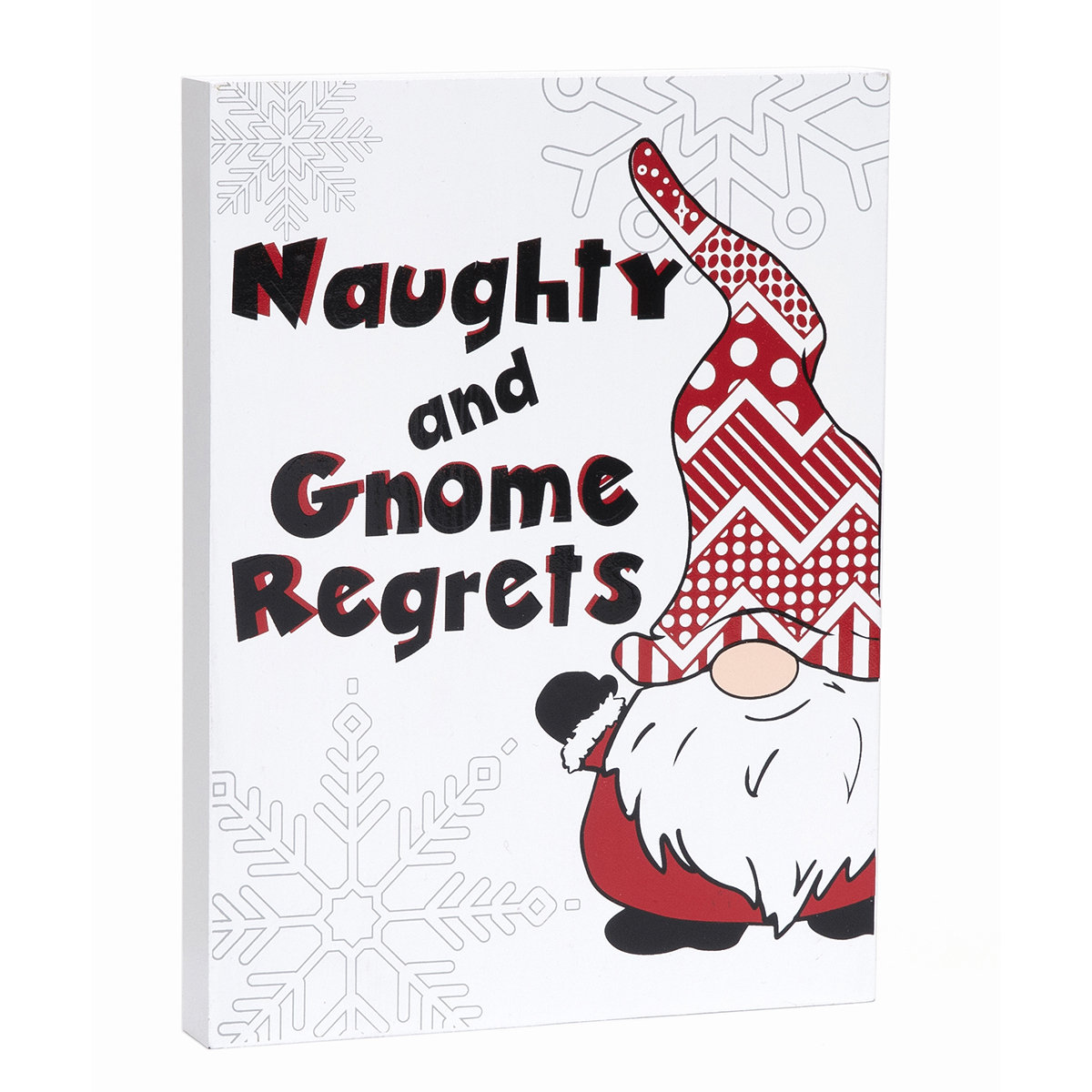 The Holiday Aisle® Jolly Gnome Regrets Wood Block | Wayfair