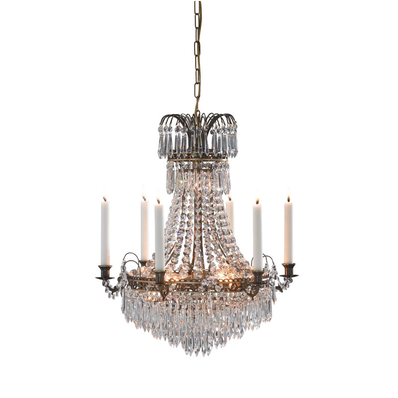 Romano 7 - Light Empire Chandelier, Antique brown