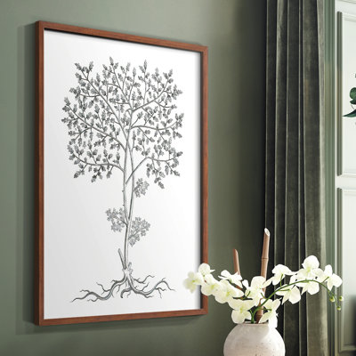 «B&W Plant Specule IV», reproduction encadrée - bois massif