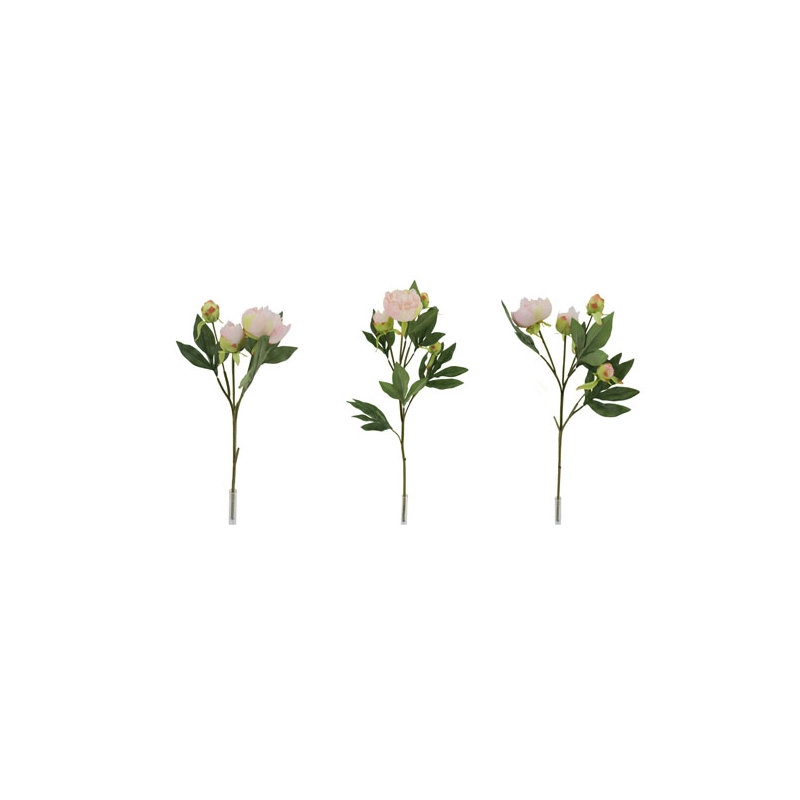 Artificial Light Pink Peony Stems