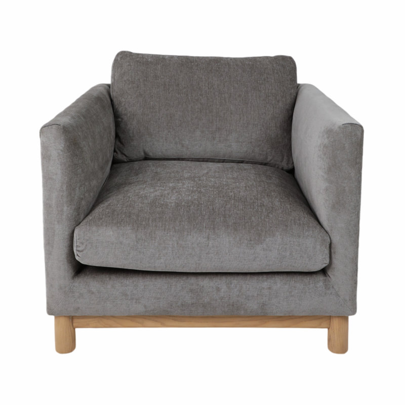 Fauteuil d'appoint 37 po Bennett, gris / vert
