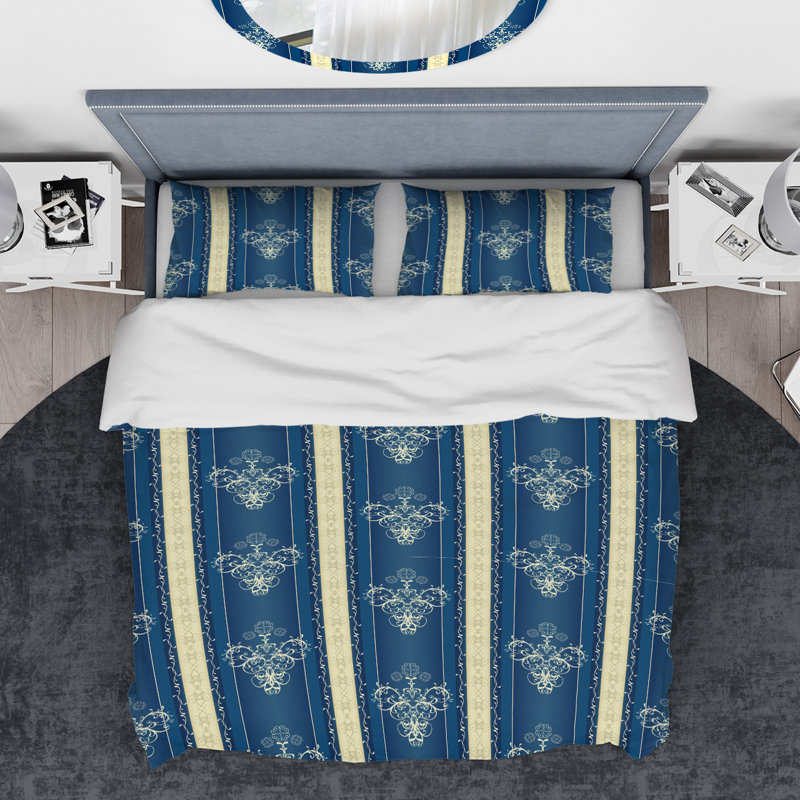 Ensemble de housse de couette designart luxe dentelle design, Housse de couette très grand + 2 taies décoratives