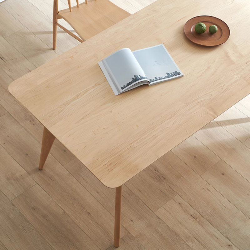 Solid Wood Dining Table, Maple, 35.43" W x 59.06" L