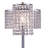 26" , 2-Tiered Table Lamp With Charging And USB Port, Silver