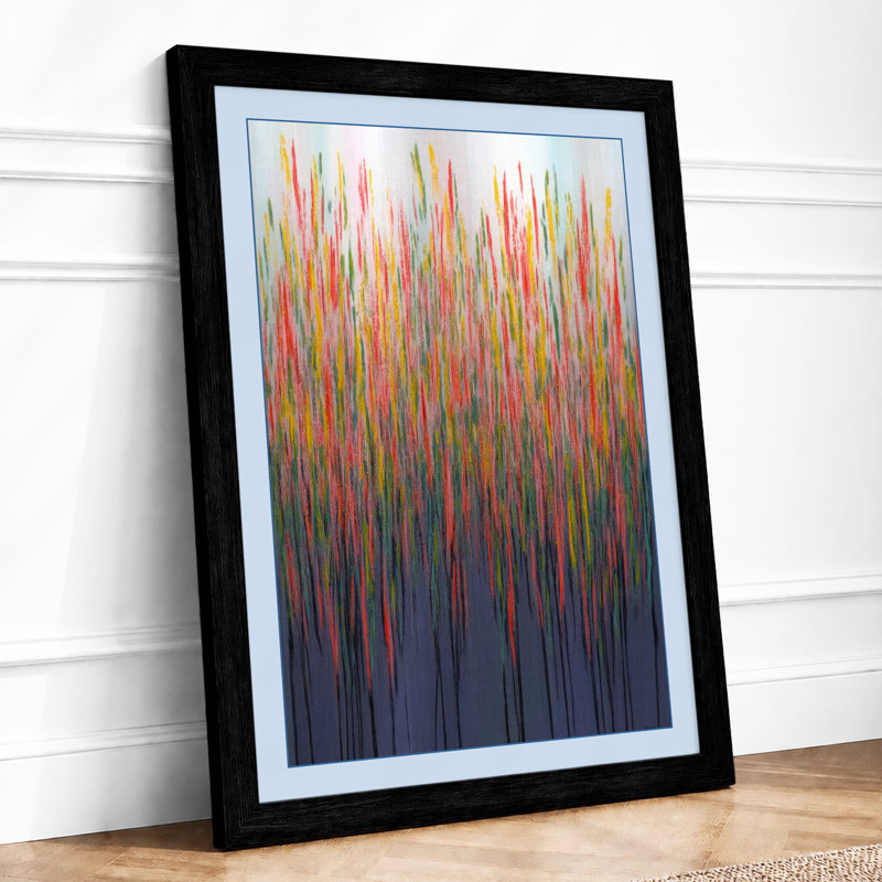 Chromatic Descent Abstract - Framed Print, A1 - 84.1 x 59.4 cm, Black
