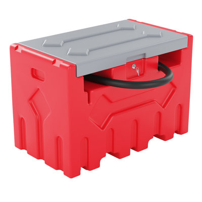 Réservoir de transfert portatif 52 gallons rotomoulé, contenant de carburant PE robuste avec pompe électrique de 12 V, buse automatique et tuyau de 15 pi