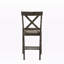 Guth Counter Height Chair (Set-2) in Tan Linen and Weathered Grey