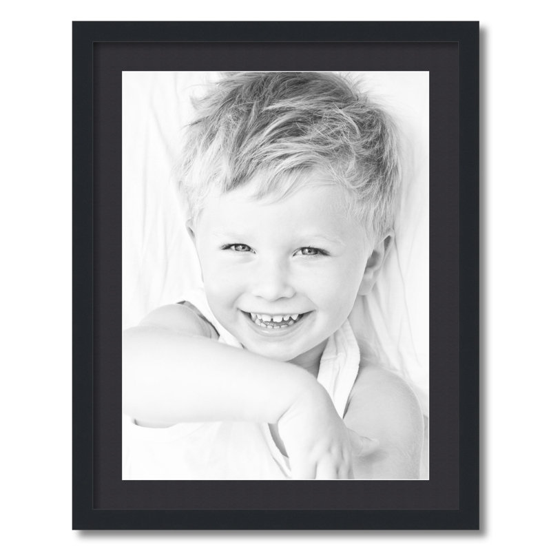Matte Picture Frame with Mat, Black