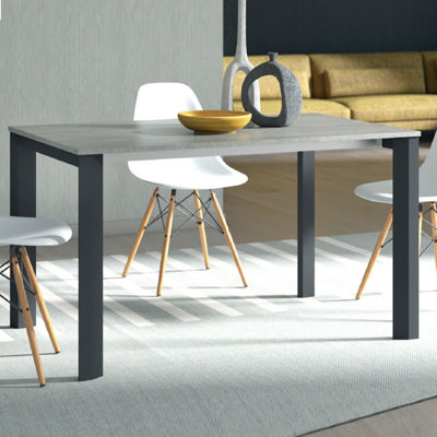 Decarie Extendable Metal Base Dining Table