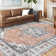 Vintage Washable Floral Distressed Area Rug for Living Room Soft Retro Bedroom Non Slip Low Pile Stain Resistant Carpet Indoor No Shedding Foldable Floor Mats Rug Decor Rugs
