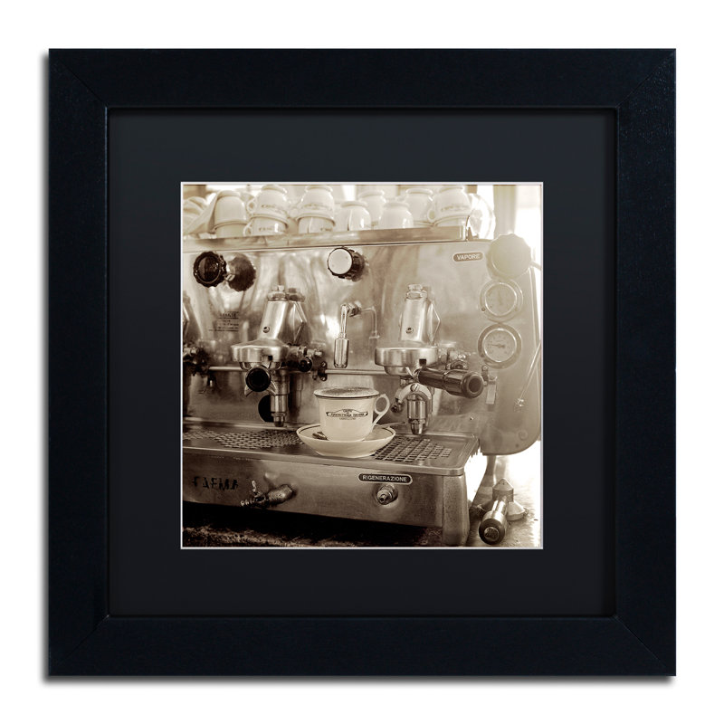 Alan Blaustein, «Tuscany Caffe I», reproduction de photo encadrée, H 11 po x l 14 po x P 0,5 po, Noir