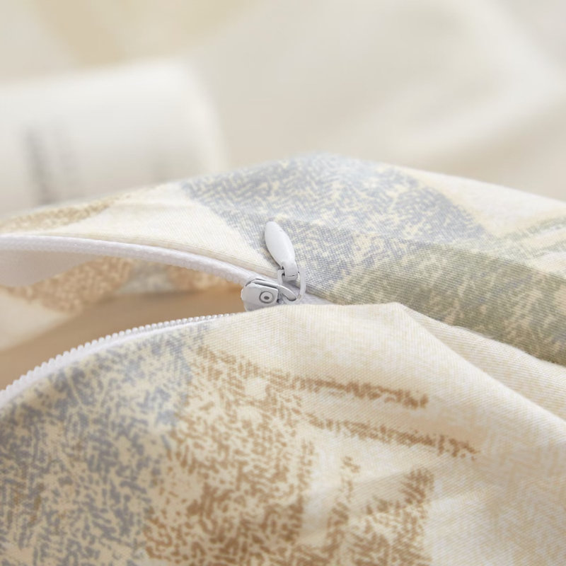 Minimalist Cotton Percale Geometric Shapes Duvet Cover, Twin Duvet Cover + 2 Standard Pillowcases