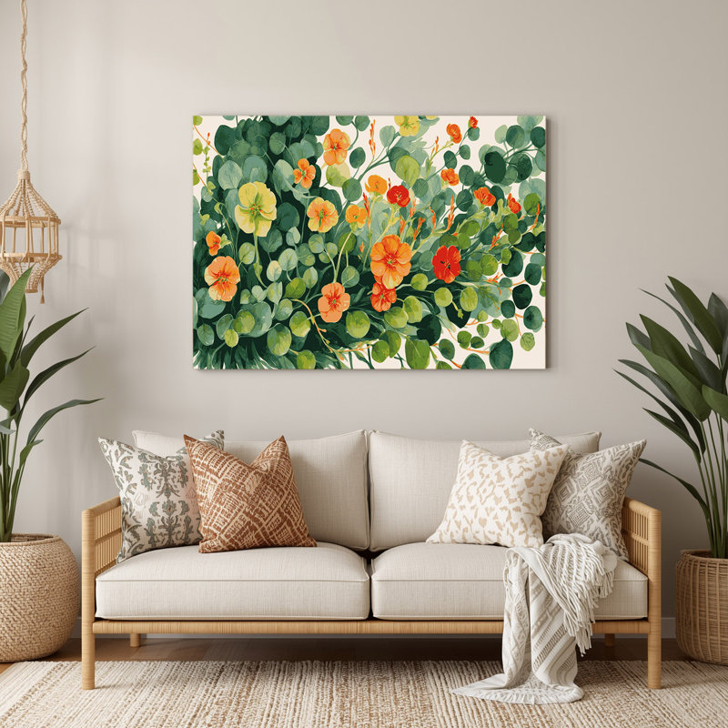 Art mural en métal légumes vert capucine