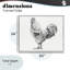 Coq en gris anthracite, estampe numérique, design par Leah Noel Art-632954830-632954816