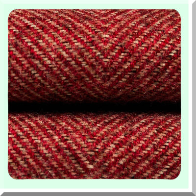 Crimson Herringbone Accent Pillow - Soft Decorative Cushion Cover - Luxury Home Decor - Machine Washable - Plain Design