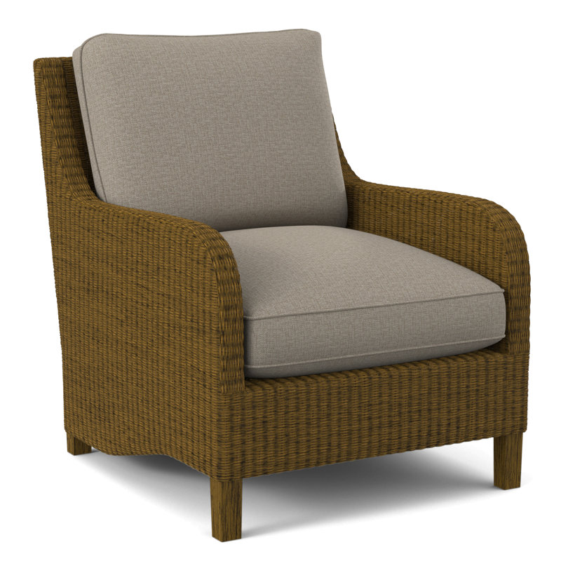 Gibraltar Armchair, Beige Performance Fabric; 0851-73, Black