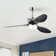 52'' ABS Blades Ceiling Fan With Lights And Remote