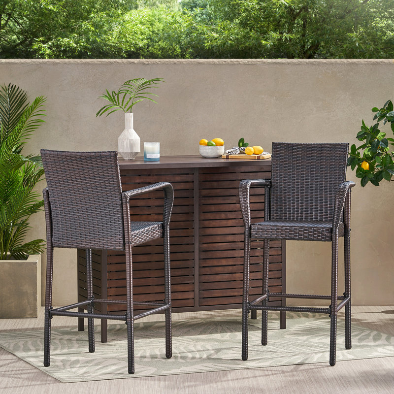 Tabouret de bar Littleton, Brun